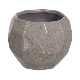 Macetero Gris Cerámica 25 x 25 x 20 cm de BigBuy Garden, Maceteros - Ref: S8806179, Precio: 29,39 €, Descuento: %