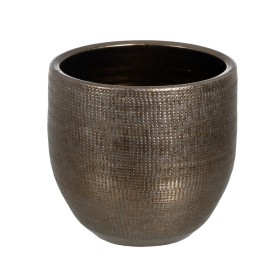 Planter Metallic Ceramic 30 x 30 x 27 cm by BigBuy Garden, Cachepots - Ref: S8806202, Price: 29,27 €, Discount: %