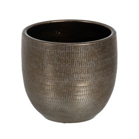 Cache-pot Métallisé Céramique 35 x 35 x 31 cm de BigBuy Garden, Cache-pots - Réf : S8806203, Prix : 39,36 €, Remise : %