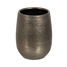 Cache-pot Métallisé Céramique Ø 23 cm 20 x 23 x 30 cm de BigBuy Garden, Cache-pots - Réf : S8806205, Prix : 29,56 €, Remise : %