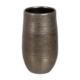 Cache-pot Métallisé Céramique 31 x 31 x 51 cm de BigBuy Garden, Cache-pots - Réf : S8806207, Prix : 45,74 €, Remise : %