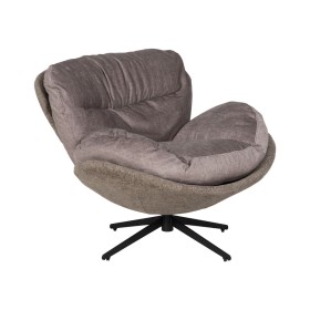 Fauteuil Noir Taupe Bois Fer 95 x 108 x 82 cm de BigBuy Home, Chaises - Réf : S8806386, Prix : 534,99 €, Remise : %