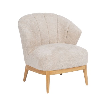 Armchair Cream Natural Rubber wood Foam Fabric 71 x 75 x 76 cm | Tienda24 - Global Online Shop Tienda24.eu