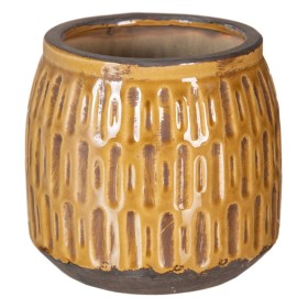 Planter Mustard Ceramic 14 x 14 x 13 cm by BigBuy Home, Vases - Ref: S8806512, Price: 7,26 €, Discount: %