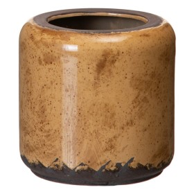 Vaso Home ESPRIT Castanho Dourado Grés Moderno 29 x 9 x 33 cm | Tienda24 - Global Online Shop Tienda24.eu