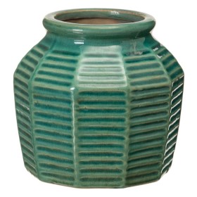 Vase Home ESPRIT Gris Verre Moderne 13 x 13 x 21 cm | Tienda24 - Global Online Shop Tienda24.eu