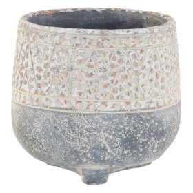 Cache-pot Gris Ciment 17,5 x 17,5 x 16,5 cm de BigBuy Garden, Cache-pots - Réf : S8806543, Prix : 9,27 €, Remise : %