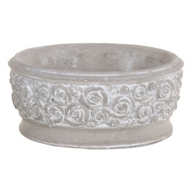 Planter Grey Cement 20,5 x 20,5 x 9 cm by BigBuy Garden, Cachepots - Ref: S8806545, Price: 6,85 €, Discount: %