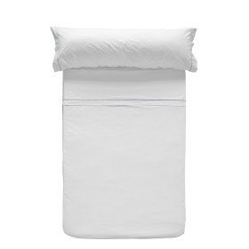 Drap housse Naturals Blanc Lit 1 persone (105 x 190/200 cm) | Tienda24 Tienda24.eu