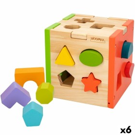 Puzzle Infantil de Madeira Woomax 15 x 15 x 15 cm (6 Unidades) de Woomax, Brinquedos para empilhar e encaixar - Ref: S8900178...