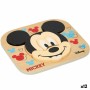 Puzzle Infantil de Madeira Disney Mickey Mouse + 12 Meses 6 Peças (12 Unidades) | Tienda24 - Global Online Shop Tienda24.eu