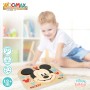 Puzzle Infantil de Madeira Disney Mickey Mouse + 12 Meses 6 Peças (12 Unidades) | Tienda24 - Global Online Shop Tienda24.eu