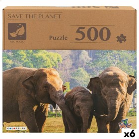 Puzzle Colorbaby Elephant 500 Peças 6 Unidades 61 x 46 x 0,1 cm de Colorbaby, Puzzles - Ref: S8900394, Preço: 52,70 €, Descon...