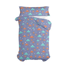 Juego de funda nórdica HappyFriday Mr Fox Machinery Multicolor Cama de 80 2 Piezas | Tienda24 Tienda24.eu