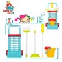 Cleaning Trolley with Accessories Colorbaby My Home 30,5 x 55,5 x 19,5 cm (4 Units) | Tienda24 - Global Online Shop Tienda24.eu