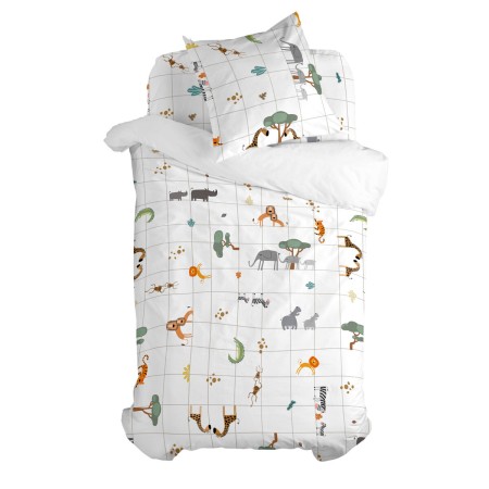 Duvet cover set HappyFriday Mini savanna Multicolour Single 2 Pieces | Tienda24 Tienda24.eu