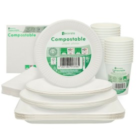 Party supply set Procos White (120 Pieces) by Procos, Party items - Ref: S8900926, Price: 14,58 €, Discount: %