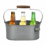 Cesta Decorativa Aktive Acero Galvanizado 35,5 x 16 x 19,5 cm Botellero (6 Unidades) | Tienda24 - Global Online Shop Tienda24.eu