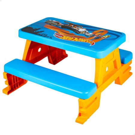 Child's Table Set and Basket Hot Wheels Blue Orange Plastic 69 x 42 x 79 cm | Tienda24 - Global Online Shop Tienda24.eu