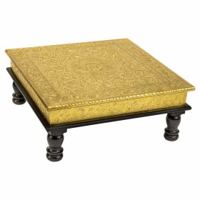 Side table DKD Home Decor 95 x 26 x 79 cm Fir Black Golden Metal White MDF Wood | Tienda24 - Global Online Shop Tienda24.eu