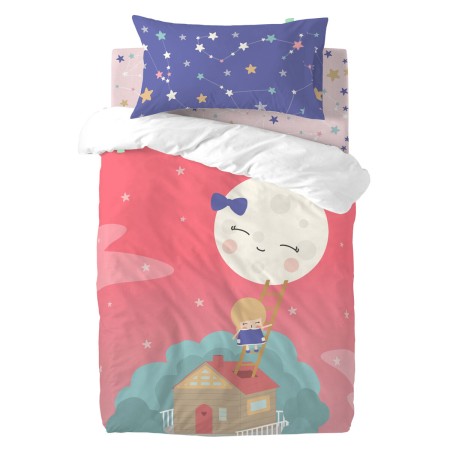 Duvet cover set HappyFriday Happynois Moon Dream Multicolour Baby Crib 2 Pieces | Tienda24 Tienda24.eu