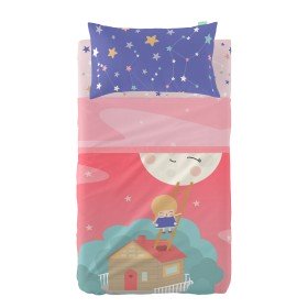 Bedding set HappyFriday BASIC KIDS Blue Baby Crib 2 Pieces | Tienda24 Tienda24.eu