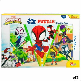 Child's Puzzle Spidey Double-sided 50 x 35 cm 24 Pieces (12 Units) by Spidey, Jigsaws - Ref: S8902556, Price: 60,81 €, Discou...