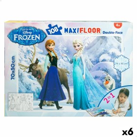 Kinderpuzzle Frozen Beidseitig 108 Stücke 70 x 1,5 x 50 cm (6 Stück) von Frozen, Klassische Puzzles - Ref: S8902567, Preis: 5...