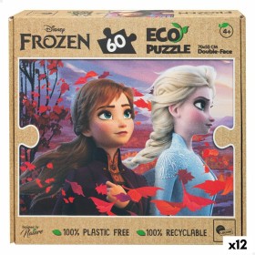 Child's Puzzle Frozen Double-sided 60 Pieces 70 x 1,5 x 50 cm (12 Units) by Frozen, Jigsaws - Ref: S8902576, Price: 77,23 €, ...