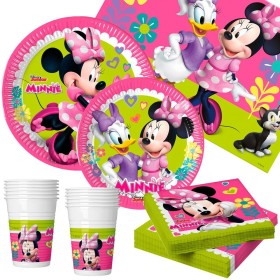 Party supply set Minnie Mouse Happy Deluxe 89 Pieces 16 by Minnie Mouse, Party items - Ref: S8902834, Price: 19,66 €, Discoun...