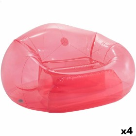 Cadeirão de piscina insuflável Intex Beanless Transparente Cor de Rosa 137 x 74 x 127 cm (4 Unidades) de Intex, Colchões e br...