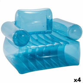 Inflatable Pool Chair Intex Blue Transparent 109 x 79 x 107 cm (4 Units) by Intex, Airbeds & Inflating Devices - Ref: S890308...