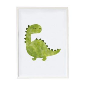 Cuadro Crochetts Multicolor Madera MDF 33 x 43 x 2 cm Dinosaurio