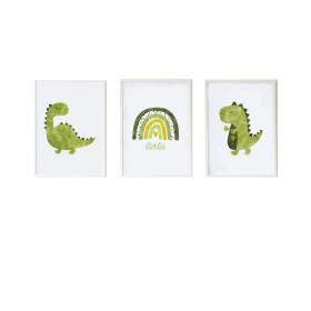 Jeu de 2 tableaux Crochetts Multicouleur Bois MDF 33 x 43 x 2 cm Jungle (2 Pièces) | Tienda24 Tienda24.eu