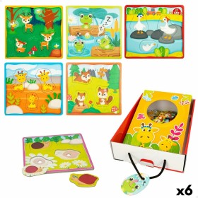 Puzzle Infantil Lisciani Tátil 18 Peças 16 x 0,5 x 15 cm (6 Unidades) de Lisciani, Puzzles - Ref: S8903161, Preço: 77,23 €, D...