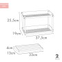 Organiseur pour placard de cuisine Max Home Blanc 2 Etagères 2 Unités 37,5 x 25,5 x 19 cm | Tienda24 - Global Online Shop Tienda24.eu