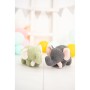 Fluffy toy Crochetts Bebe Green Elephant 27 x 13 x 11 cm 2 Pieces | Tienda24 Tienda24.eu