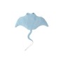 Fluffy toy Crochetts OCÉANO Light Blue Manta ray 67 x 77 x 11 cm | Tienda24 Tienda24.eu