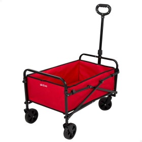 Chariot Multi-usages Aktive Rouge Polyester Acier 65 x 94 x 40 cm Pliable Plage de Aktive, Chariots à 2 roues - Réf : S890535...