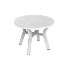 Mesa de Comedor Home ESPRIT Blanco Aluminio 120 x 75 x 75 cm | Tienda24 Tienda24.eu