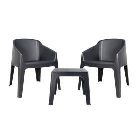 Set of furniture Alexandra House Living Black 9 Pieces | Tienda24 Tienda24.eu