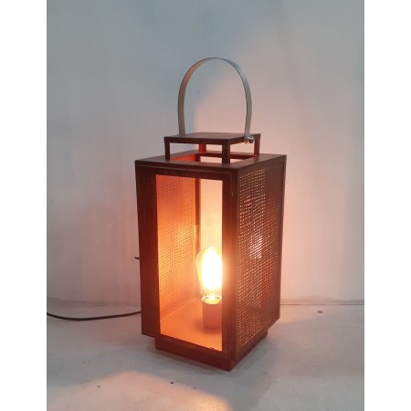 Desk lamp Romimex Brown Metal 20 x 36 x 20 cm Lantern | Tienda24 Tienda24.eu