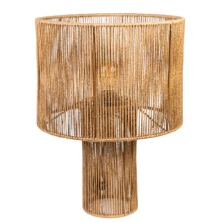 Desk lamp Romimex Natural Jute Iron 30 x 43 x 30 cm | Tienda24 Tienda24.eu