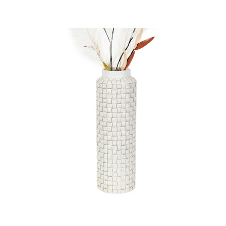 Florero Romimex Beige Resina 14 x 42 x 14 cm | Tienda24 Tienda24.eu