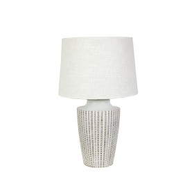 Lampe de bureau DKD Home Decor Marron Beige Polyester Bois 220 V 50 W | Tienda24 Tienda24.eu