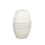 Florero Romimex Blanco Plateado Cerámica 19 x 29 x 13 cm | Tienda24 Tienda24.eu