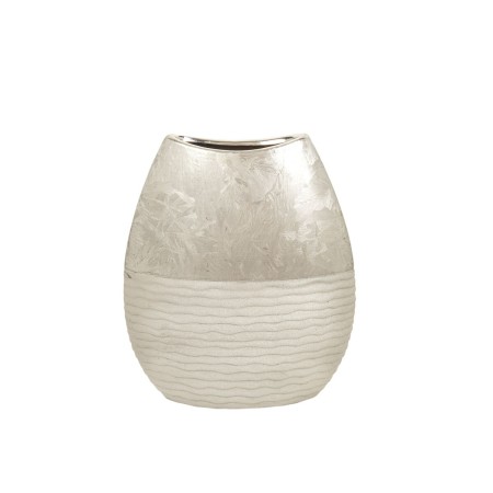 Vaso Romimex Prateado Cerâmica 21 x 24 x 8 cm | Tienda24 Tienda24.eu