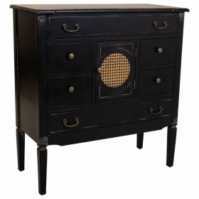 Chest of drawers Alexandra House Living Black Rattan Fir wood MDF Wood 38 x 90 x 85 cm by Alexandra House Living, Chest of Dr...