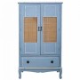 Cupboard Alexandra House Living Blue Rattan Fir wood MDF Wood 42 x 138 x 80 cm | Tienda24 - Global Online Shop Tienda24.eu