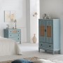 Armoire Alexandra House Living Bleu Rotin Bois d'épicéa Bois MDF 42 x 138 x 80 cm | Tienda24 - Global Online Shop Tienda24.eu